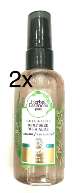 Herbal essences Bio Renew HEMP SEED OIL & ALOE Haar Öl 100ml - 2 Stück