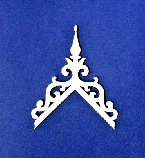 Dollhouse Miniature 1:12  Scale 22/12 Roof Pitch Finial Trim
