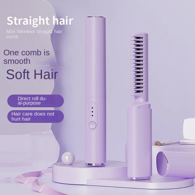 Ceramic Coating Hair Hot Comb 2 in 1 Styling Tools  Women