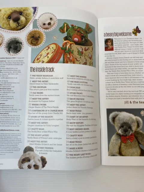Teddy Bear Times Magazine Issue 220 Dec/ January  2016 - VGC With Build Pattern! 3