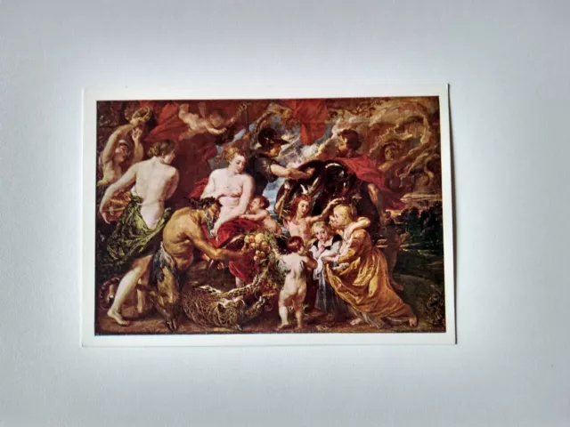 Alte Kunstpostkarte nach einem Bild von Peter Paul Rubens Peace und War