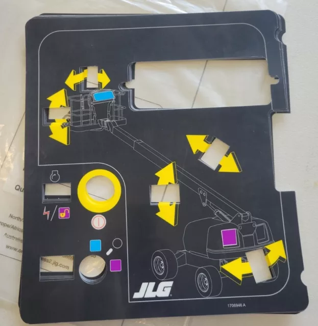 JLG 1706946 - NEW JLG Boom Ground Control Box Decal  ** GENUINE FACTORY OEM **