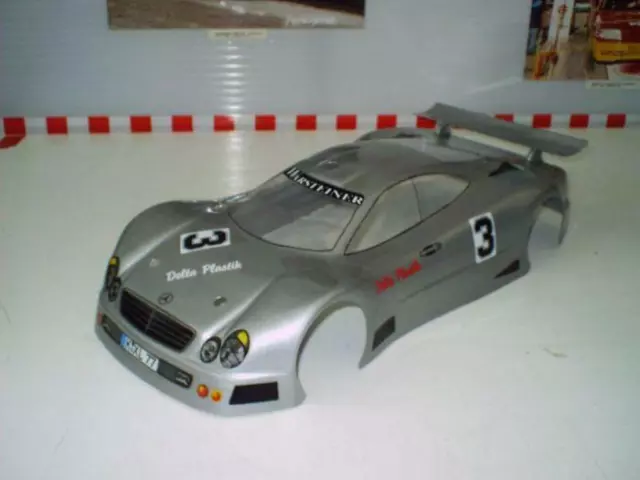 0052 - Carrozzeria Body RC scala 1/10 MERCEDES CLK - touring + ALETTONE