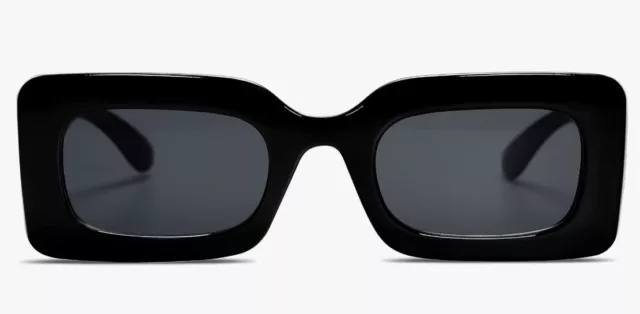 Y2K Classic Rectangle Frame Retro Medium Black Sunglasses Men & Women Unisex