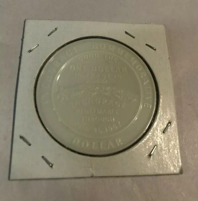1967 Anchorage Alaska Trade Token Coin Commemorative Dollar White