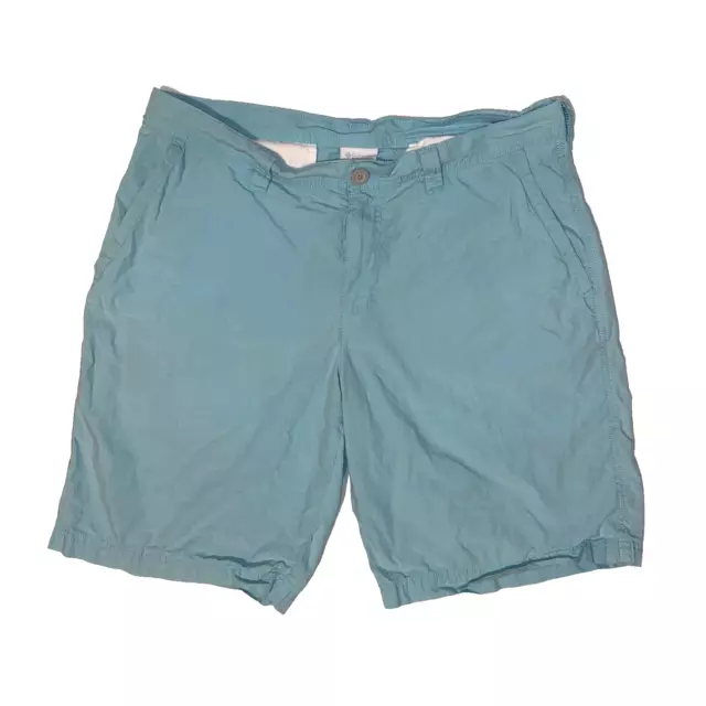 Columbia Sportswear Men's Teal Blue Flat Front Chino Outdoor Shorts - 34