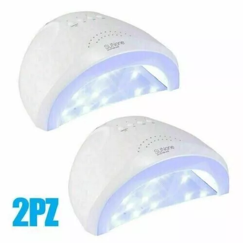 2 pezzi Lampada unghie uv fornetto unghie nail art 48w 30 led sun one