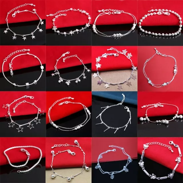 925 European sterling NEW Women silver bracelet Bracciali bangle chains Jewelry