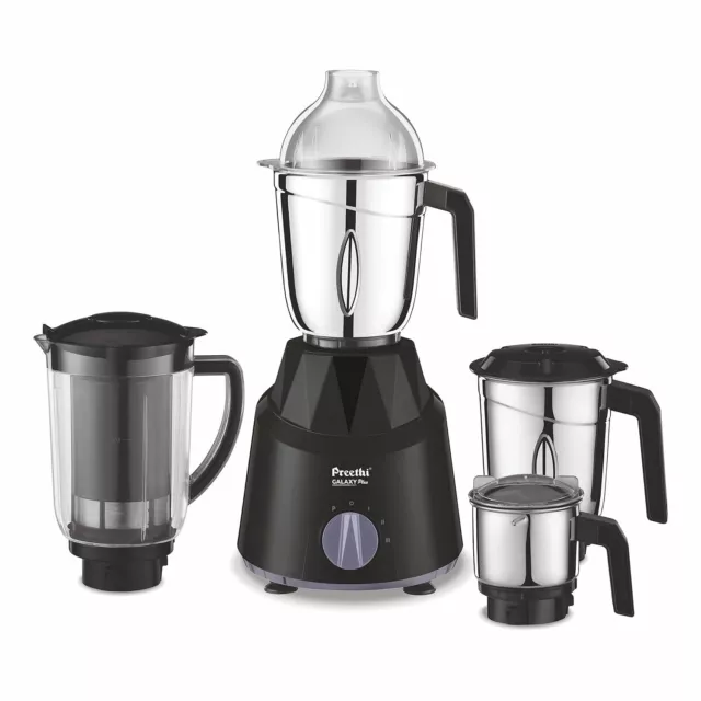 Preethi Galaxy Plus MG-250 Mixer grinder, 750 watt, 4 Jars, Black- Free Delivery