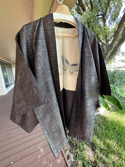 Japanese silk kimono jacket Haori