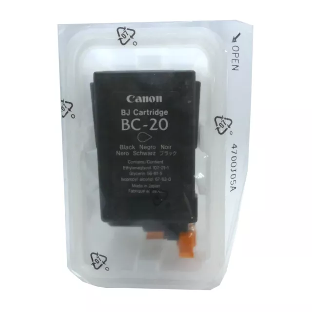 Original Canon BC-20 Tintendruckkopfpatrone Black for Bjc 2000 4000 5000 Blister