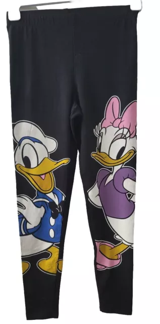 DISNEY WOMEN STRETCH pants/ Leggings Donald and Daisy Duck Black Size M No  Tag £18.92 - PicClick UK
