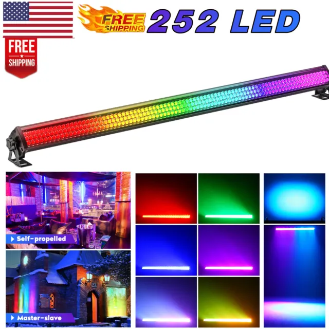 252 LED RGB Wall Wash Bar Light DMX512 DJ Party Disco Stage Show Display