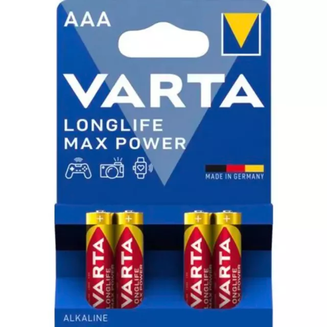 Varta 4703 Longue Durée Max Puissance Micro Alcalin AAA 4er Cloque