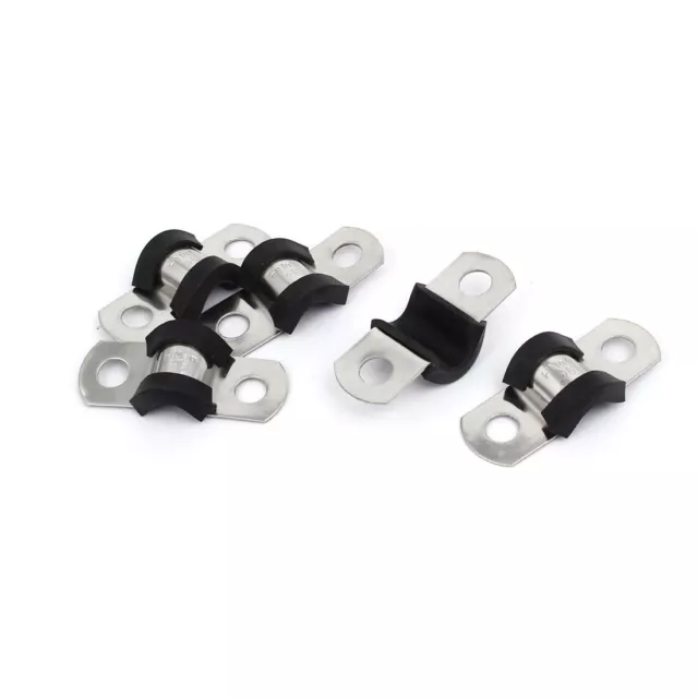 6mm Dia. en Caoutchouc EPDM Bordée en U Tube Tuyau 5Pcs Clips  Fil
