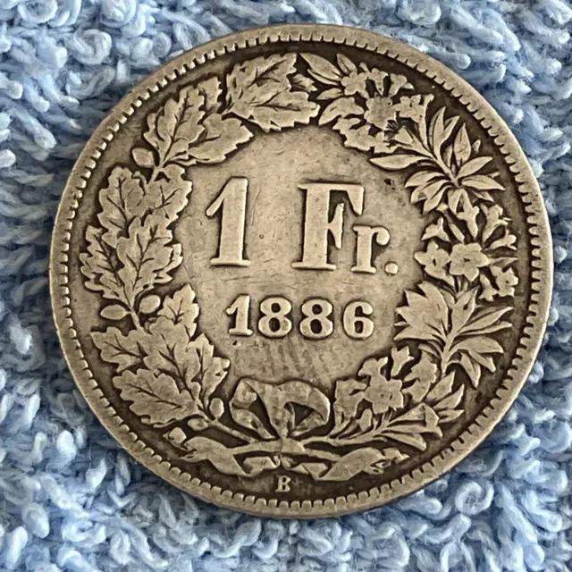 Suisse Pièce De 2 Francs De 1886 Helvetia En Argent