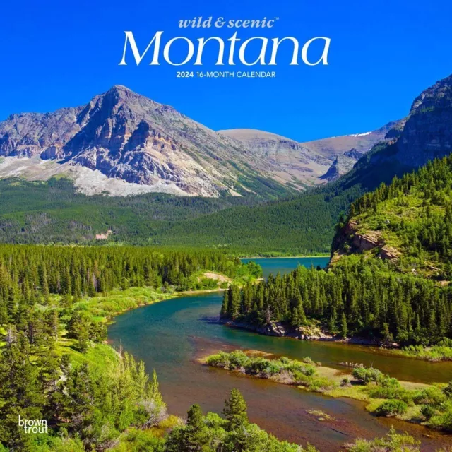 MONTANA WILD & Scenic 2024 12x24" Monthly Square Wall Calendar 16.99