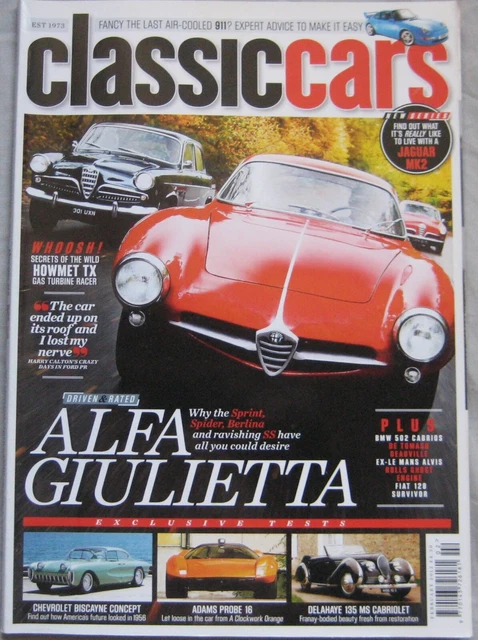 CLASSIC CARS MAGAZINE 02/12 featuring De Tomaso, Porsche, Alvis ...
