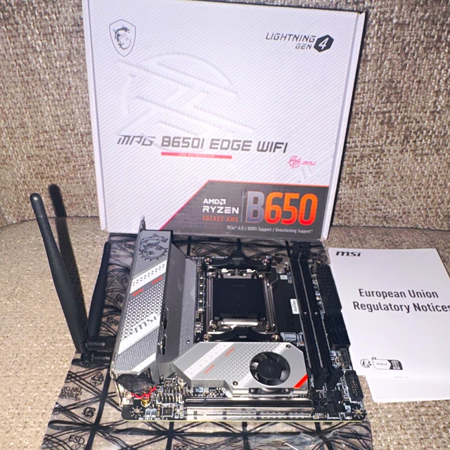 Socget MSI MPG B650I EDGE WIFI B650 Mini-ITX Socket AM5 DDR5 Wi-Fi Motherboard ...