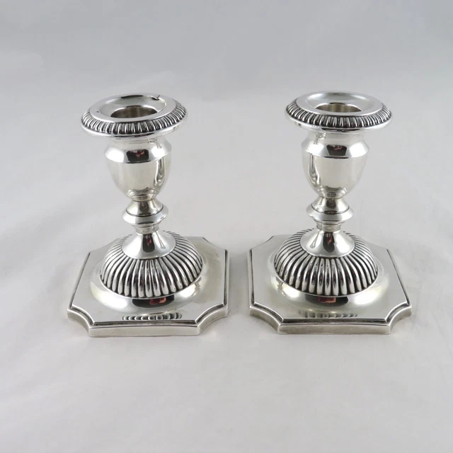 Hunt Silver Co. Georgian Reproduction Candleholders Sterling Silver Weighted