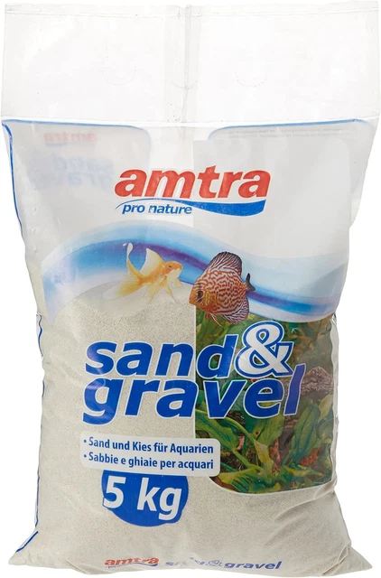 AMTRA quarzo bianco - sabbia fine acquario quarzo bianco, per acqua fresca o salata,