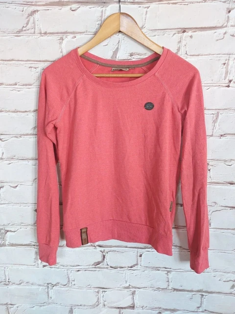Naketano camicetta da donna camicia top felpa a maniche lunghe Gr. lampone S
