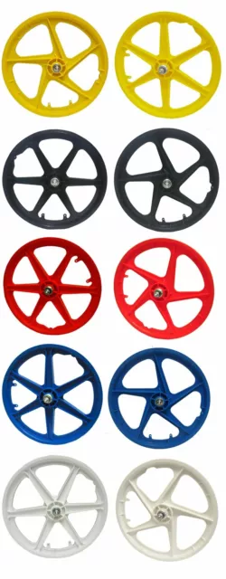 20" BMX Mag Front or Rear Aero 5 / Straight 6 Freestyle Retro Colour Bike Wheels