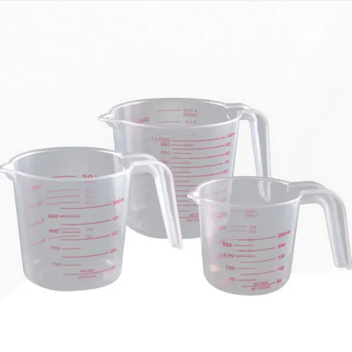 1 Set Plastic Measuring Cup Jug Pour Spout Kitchen Tool Supplies 250/500/1000ml