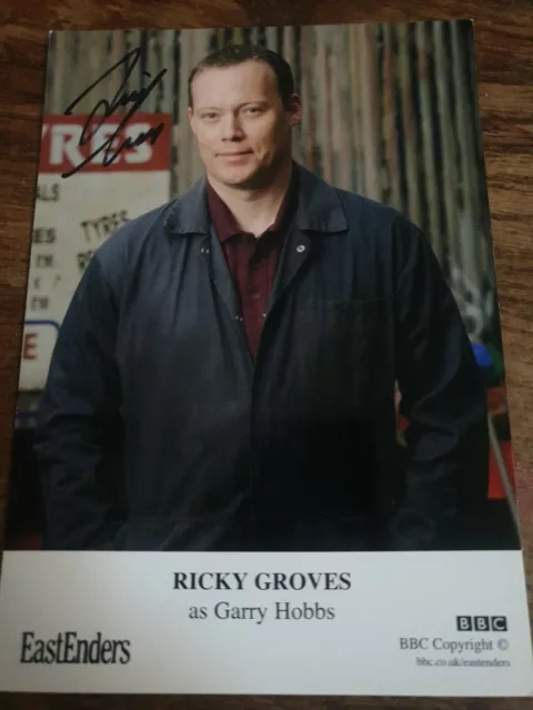 BBC EastEnders Gary Hobbe Ricky Groves Hand Signed Cast Card Autograph