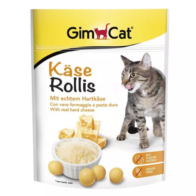 GimCat Käse-Rollis | 140g Katzensnack, Leckerli