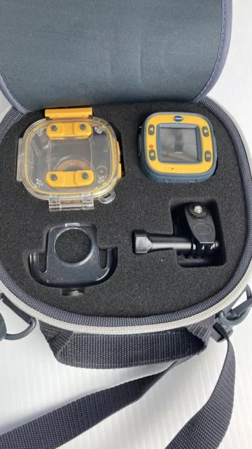 Vtech Kidizoom Yellow Action Cam with  Waterproof Case Missing Power Cord