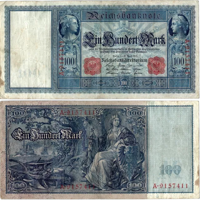 Reichsbanknote 100 Mark 1910 Berlin Reichsbank DEU-39a Ro.43a P-42(1)