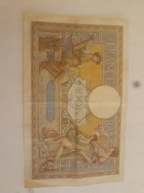 france billet ancien de 100 francs merson de 9-9-1937 - état presque neut 2