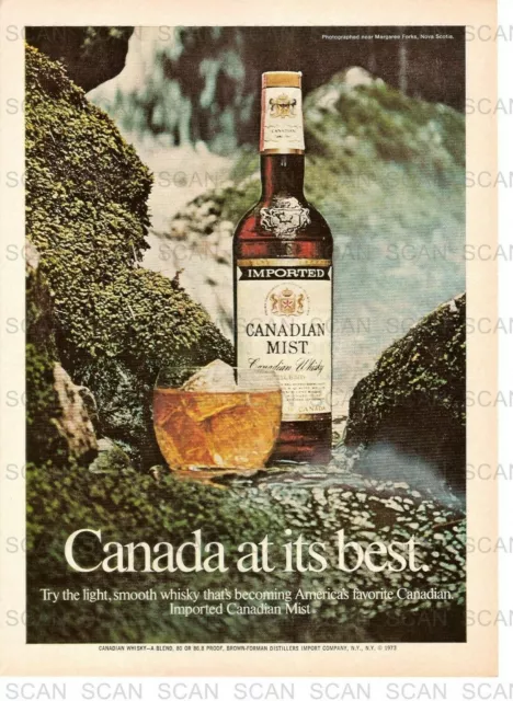 1974 Canadian Mist Whisky Vintage Magazine Ad  'Margaree Forks Nova Scotia'