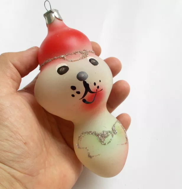 BIG Vintage Russian USSR Glass Xmas Christmas Tree Ornament Decoration Dog