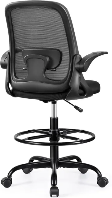 Winrise Tall Drafting Office Chair Lumbar Support Adjustable Height Swivel Task