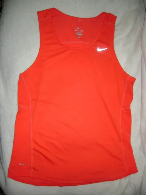 Nike Miler Dri-Fit Tank Top Women's Size M Neon Orange
