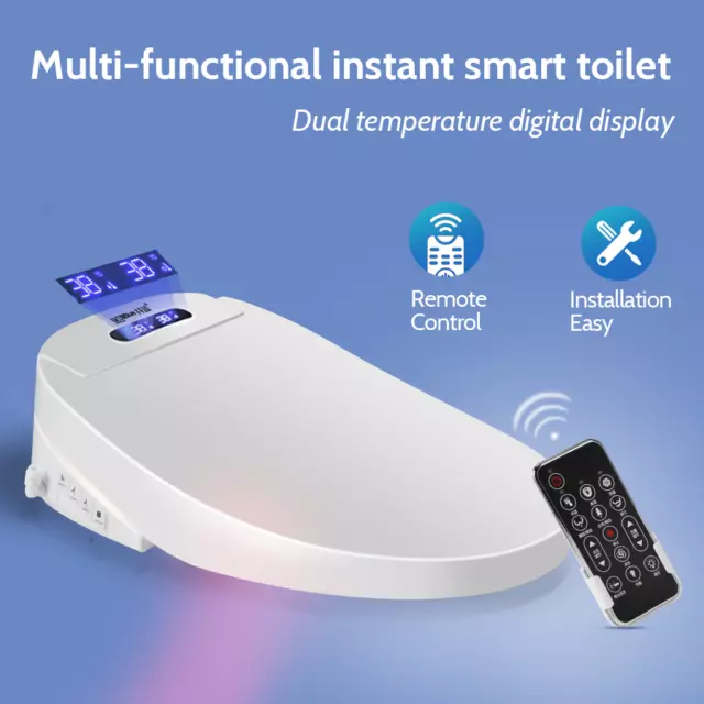WellBlue Multi-functional smart toilet seat - Heated Toilet Seat with remote