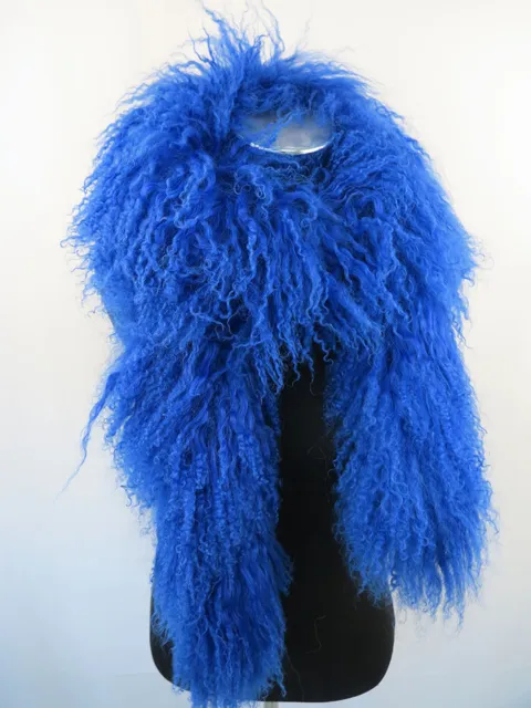 100% real Mogolian lamb fur scarf/fur collar/ fur wraps/ fur cape 160cm scarves