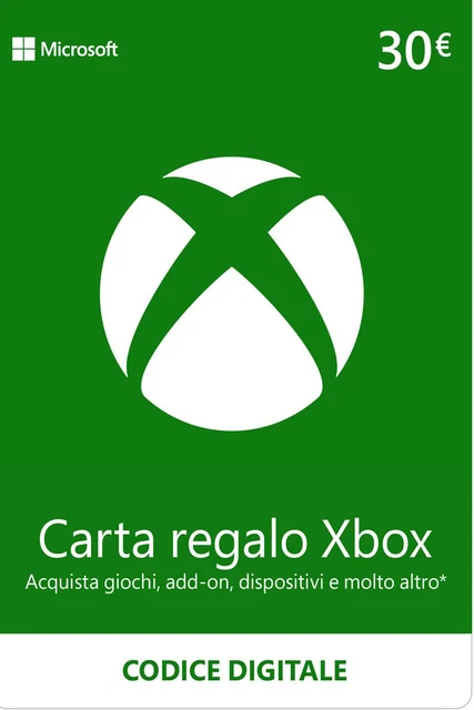 €30 Xbox Live - 30 EUR Carta Regalo Xbox Live Codice Digital - IT