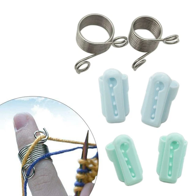 6 Garnführungs Fingerhalter Getrennte Garnwerkzeuge zum Häkeln und Stricken