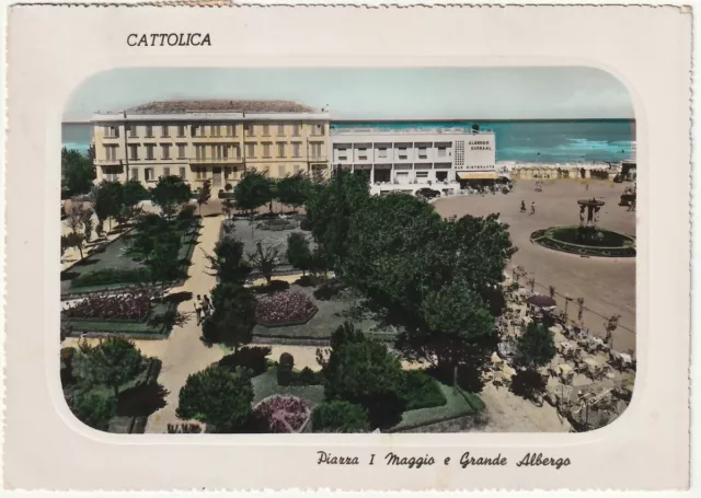 Cattolica - Rimini - Piazza I Maggio E Grande Albergo - Viagg. 1953 -6141-