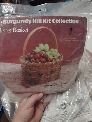Kit de tejido Borgoña Hill colección cesta de bayas kit de tejido Commonwealth Mfg