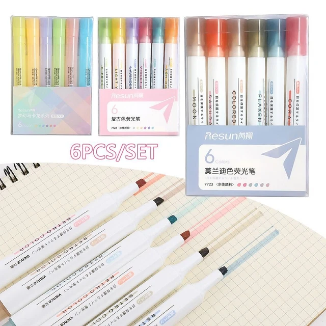 Stylo de couleur Points clés Marqueurs Ensemble de stylos à surligneur