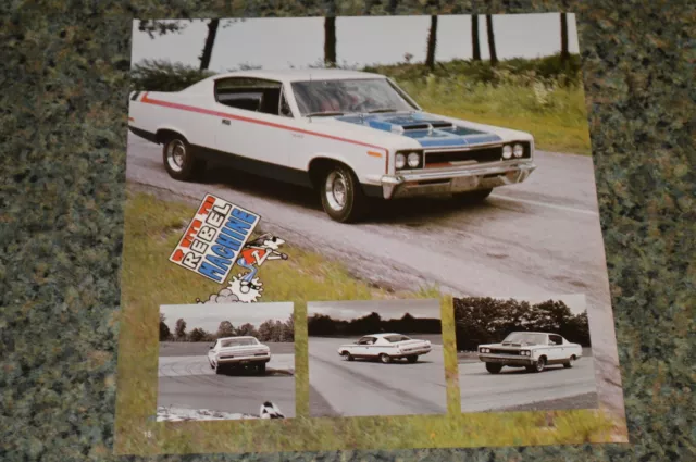 ★★1970 Amc Rebel Machine Picture Feature Print Photo 70 390 Engine★★5