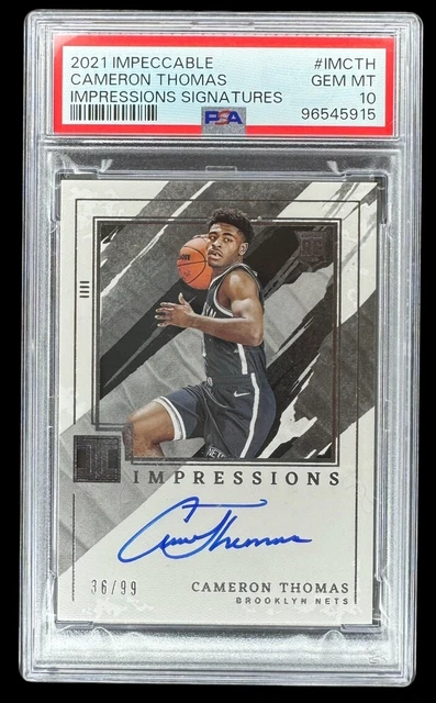 その他 Impeccable CAMERON THOMAS RC AUTO /10 Cameron Thomas /10 Gold Auto Rookie RC Autograph 2021-22