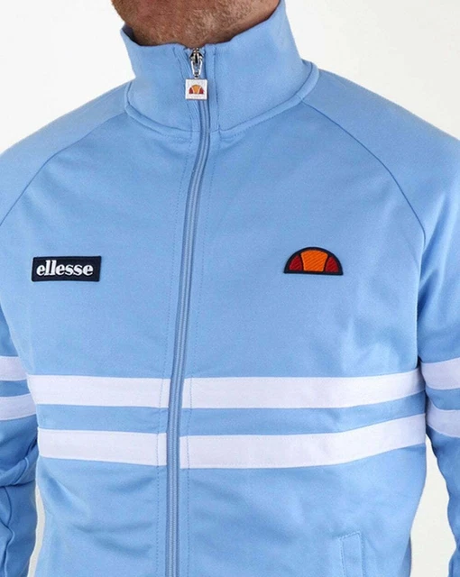 ELLESSE MEN S RIMINI Track Top Sky Blue White 80s 90s Retro Tracksuit Jacket 65.00 PicClick UK