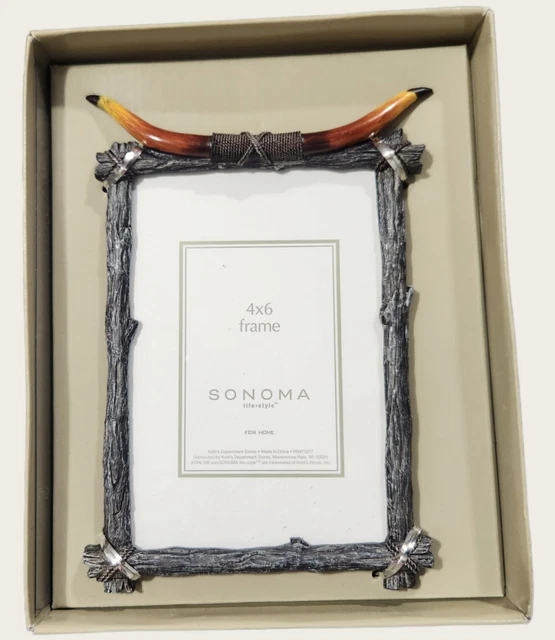 Texas Longhorn 4x6 Picture Frame Western Sonoma