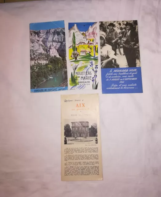 lot 12 anciens guides touristiques/brochures Sisteron padirac castres aix mousti 3