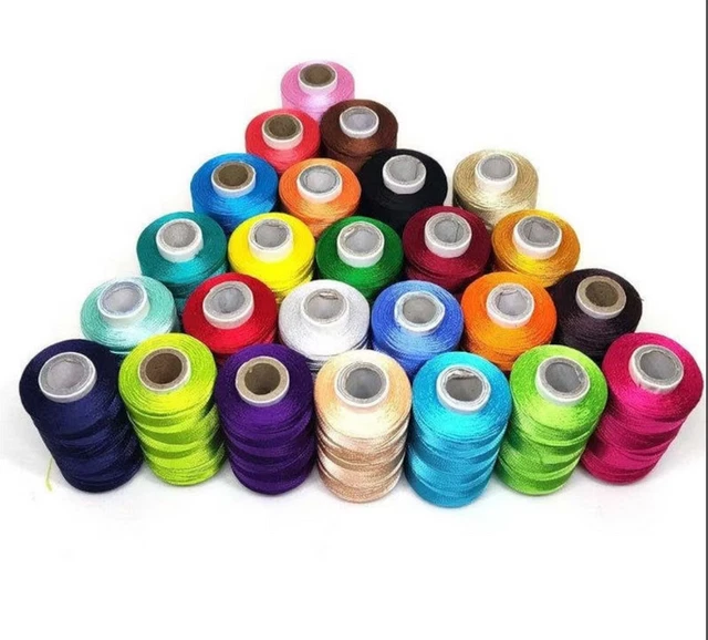 Carretes de hilo de seda para máquina de coser hilo bordado hilo borla hilo de seda